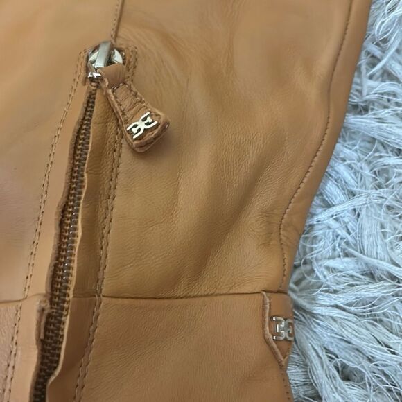 NWOB Sam Edelman Wade Wide Calf Leather Knee-High Boots in Caramel $250 size 6.5 - Picture 7 of 12